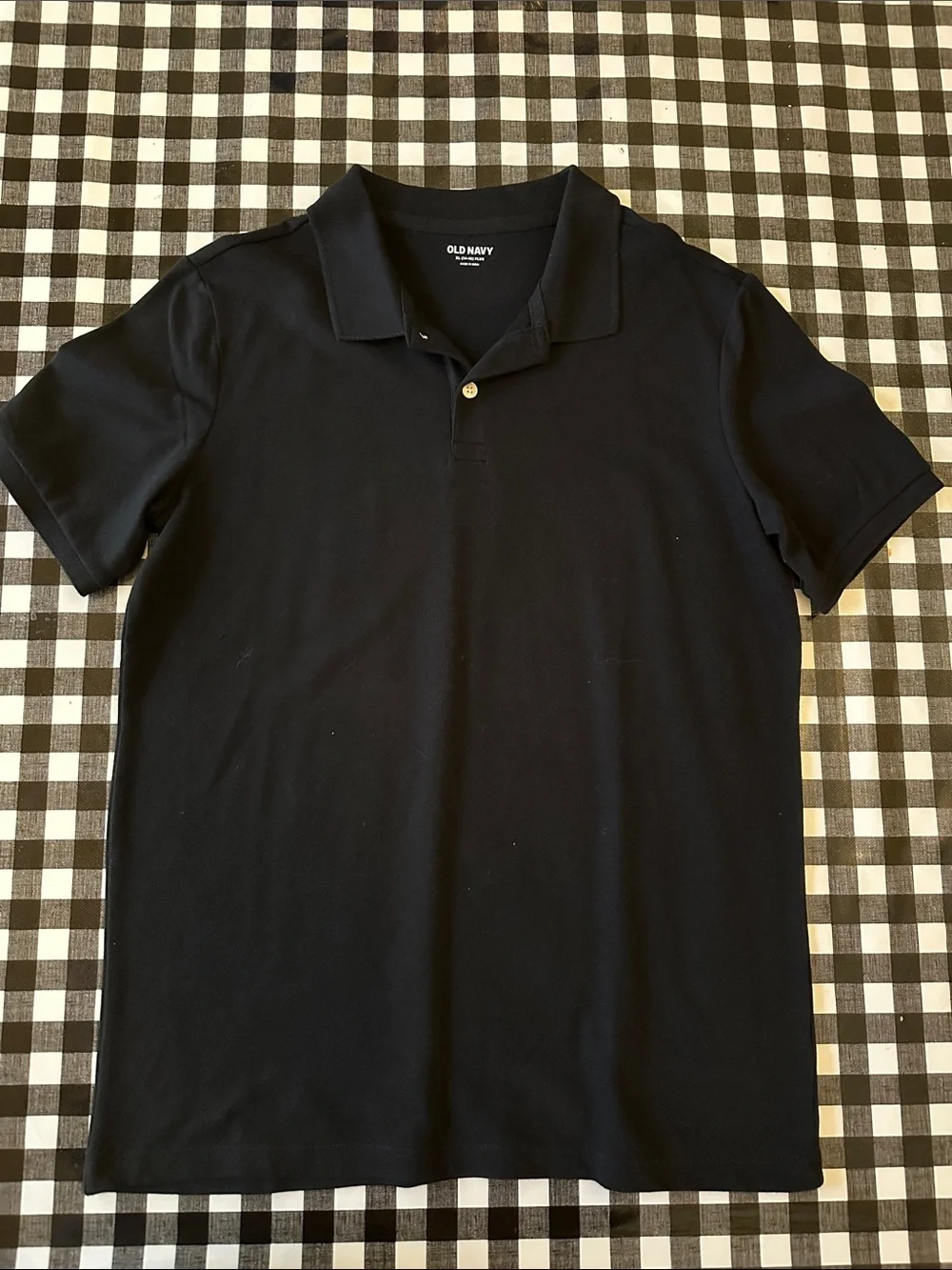 Old Navy Black Short-Sleeve Polo Shirt